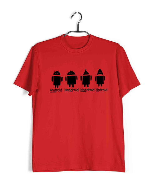 Electrical Engineering Computer Science NotDroid OrDroid Nandroid Nerd Engineering Casual Graphic Printed T-Shirt for Men